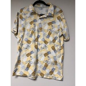 Thread Wave Men's Polo Shirt‎ With Pineapples Size L